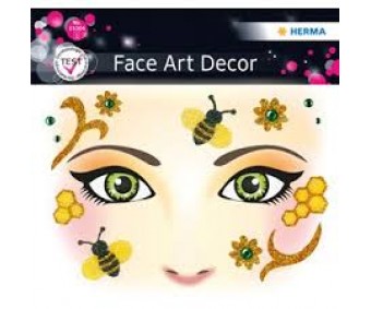 Näokleebis Herma Face Art Decor - mesilane